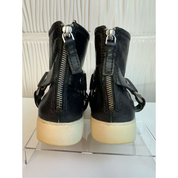 Frye Lena Harness Bootie 70275 Womens Black Leather Zipper Booties Boots - $268 - Picture 8 of 14